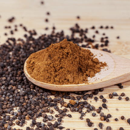 Poivre noir moulu du Bénin, pot en verre
